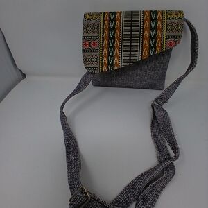 Multicolor Patterned Crossbody Bag